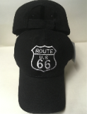 Route U.S. 66 Cotton Black  - Cap Rt 66 Centennial Blackout Caps