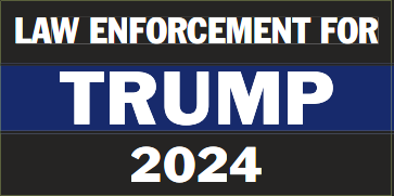 Law Enforcement For Trump 2024 Bumper Sticker