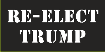 Re-Elect Trump Black & White Bumper Sticker