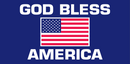 God Bless America Blue Bumper Sticker Made in USA U.S.A. Flag Decal