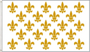 Fleur De Lis White Nylon EMBROIDERED 3'X5' Flag ROUGH TEX® 300D