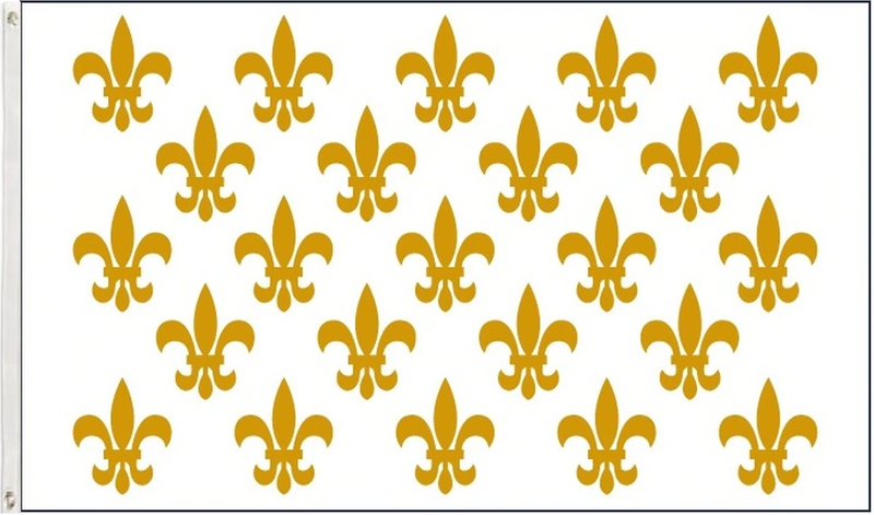 French Fleur-De-Lis White Historical Flag 3'X5' ROUGH TEX®100D