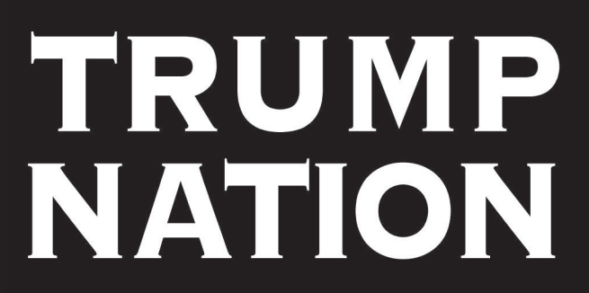 Trump Nation Black Bumper Sticker