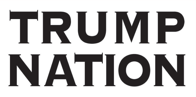 Trump Nation White Bumper Sticker