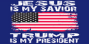 Jesus Is My Savior Trump Is My President Blue Bumper Sticker
