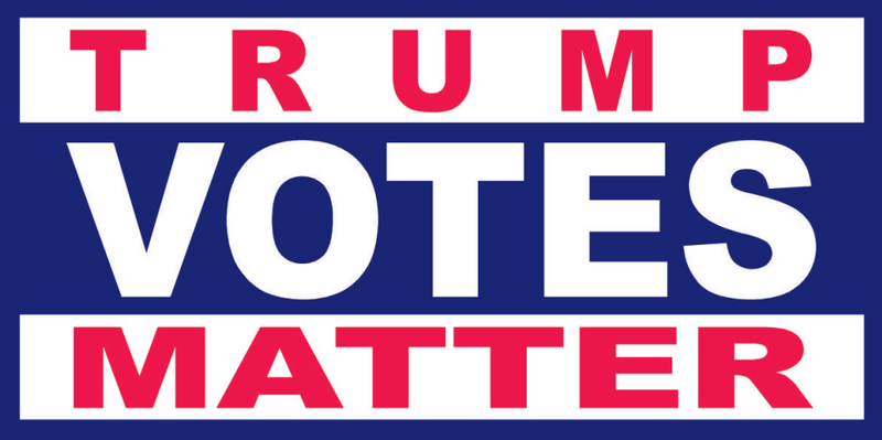 Trump Votes Matter White Bumper Sticker
