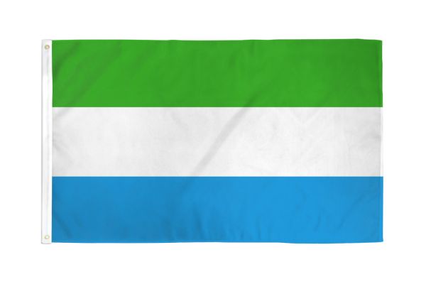 Sierra Leone 3'X5' Country Flag ROUGH TEX® 68D Nylon