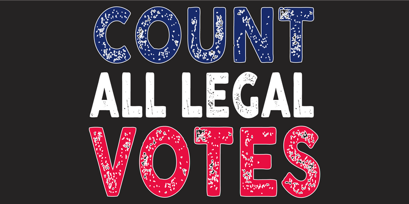 Count All Legal Votes Bumper Sticker