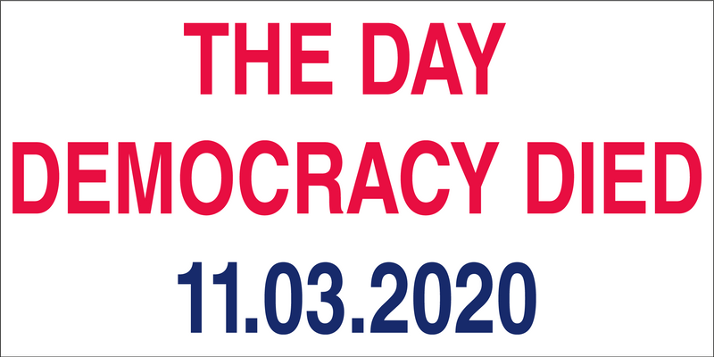 The Day Democracy Died Bumper Sticker
