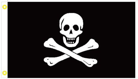 Skull N Bones Pirate 3'X5' Flag ROUGH TEX® 100D