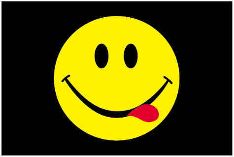 Smiley Blackout 3'X5' Flag ROUGH TEX® 100D