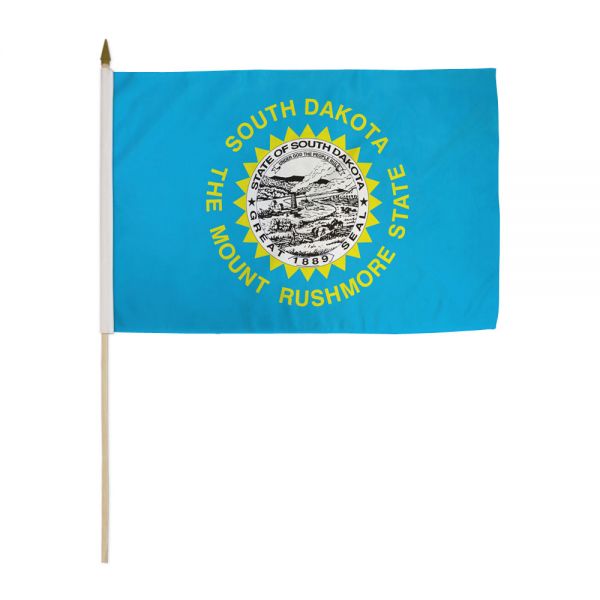 South Dakota Stick Flags - 12''x18'' Rough Tex ®68D