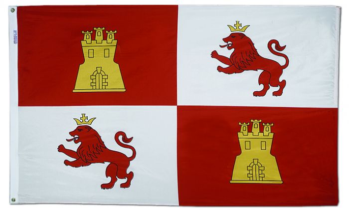 Spain Lions and Castles 3'X5' Embroidered Flag ROUGH TEX® 600D Cotton