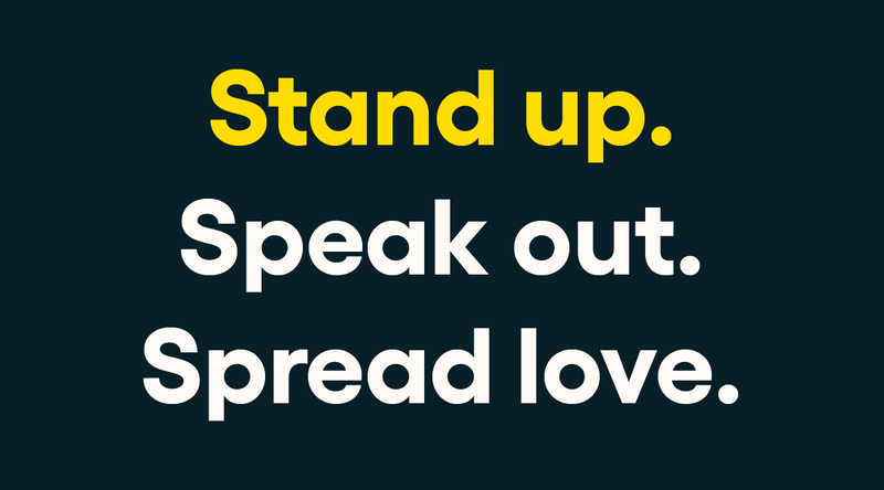 Stand Up Speak Out Spread Love 3'X5' Flag ROUGH TEX® 100D