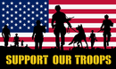 Support Our Troops USA 3'X5' Flag ROUGH TEX® 68D American Military