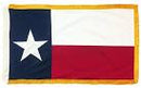 TEXAS 3X5 SEWN COTTON FLAG WITH GOLD FRINGE