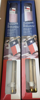 Five feet 2 Piece Wooden Flag Pole 1"x5' Bracket & Flag Options (American, Betsy Ross, Gadsden, Texas)