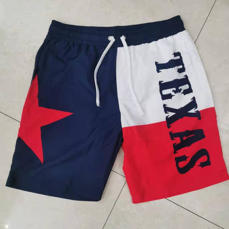 Texas Flag Men's Swimming Trunk Swim Suits Shorts Quick Dry