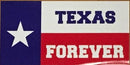 TEXAS FOREVER OFFICIAL BUMPER STICKER PACK OF 50 BUMPER STICKERS MADE IN USA WHOLESALE BY THE PACK OF 50!
