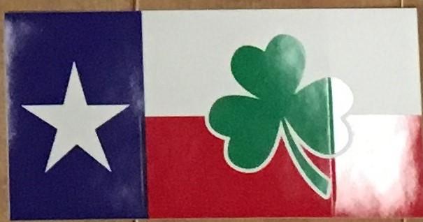 TEXAS IRISH OFFICIAL BUMPER STICKER PACK OF 50 BUMPER STICKERS MADE IN USA WHOLESALE BY THE PACK OF 50!