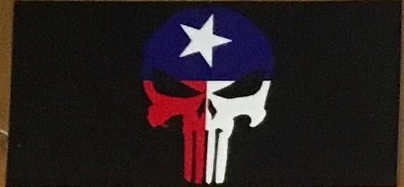 TEXAS SKULL OFFICIAL BUMPER STICKER PACK OF 50 BUMPER STICKERS MADE IN USA WHOLESALE BY THE PACK OF 50!