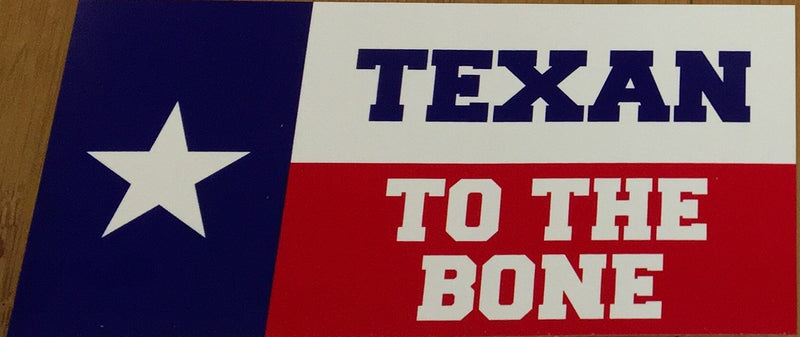 TEXAS TO THE BONE OFFICIAL BUMPER STICKER PACK OF 50 BUMPER STICKERS MADE IN USA WHOLESALE BY THE PACK OF 50!