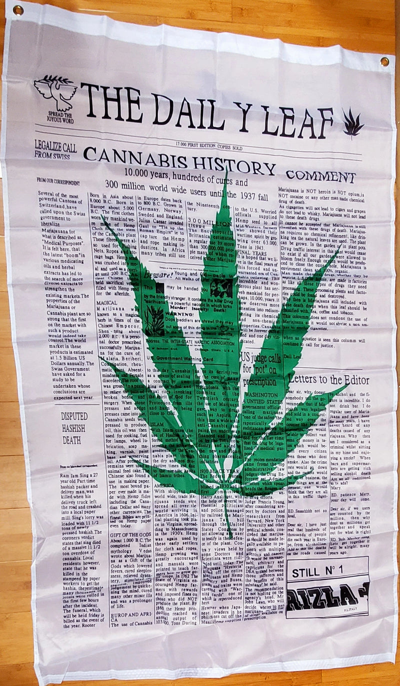 Daily Leaf (Cannabis ) 3'x5' 100D Flag Rough Tex ® cannabis flags