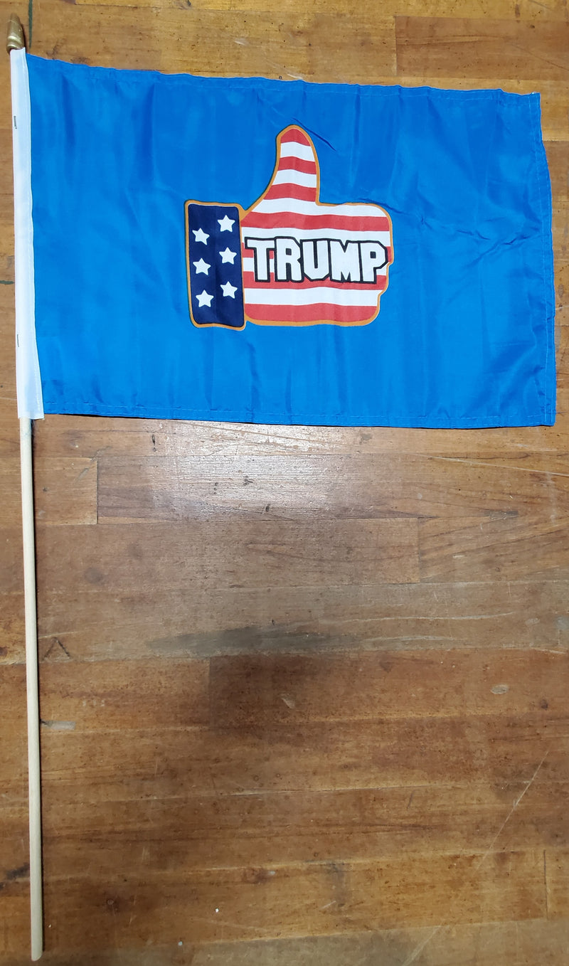Stick Flags Thumbs Up Trump - 12x18 Rough Tex ®