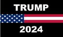 TRUMP 2024 USA - Black Background 3x5 68D Trump AMERICAN