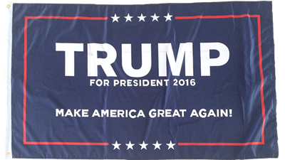 TRUMP I OFFICIAL 2016 CAMPAIGN FLAG 12x18 Inches Grommets Boat Flags Rough Tex ® 100D Double Sided Trump For President