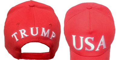 PRESIDENT TRUMP OFFICIAL 45 RED USA CAP 100% COTTON HAT