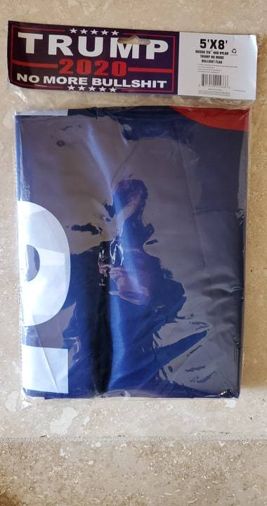 TRUMP NO MORE BULLSHIT FLAG 68D NYLON ROUGH TEX ® 5X8  FEET