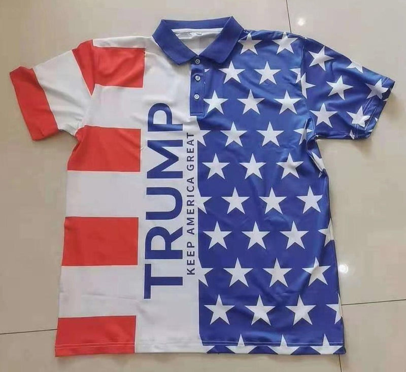 USA American Flag Trump Men's or Woman's Keep America Great Polo Shirt 2024