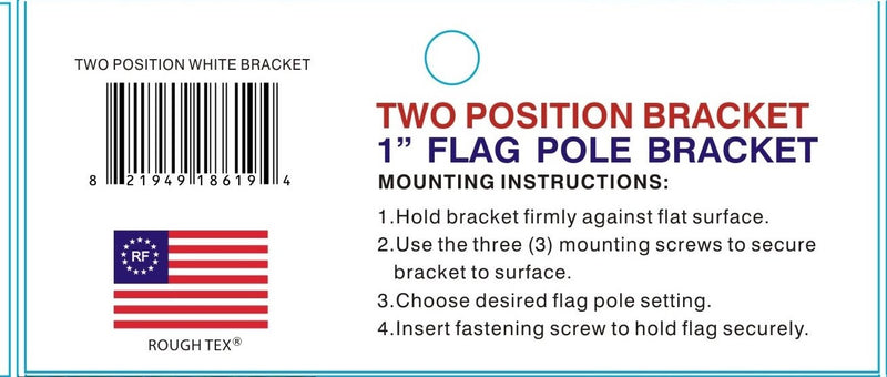 Two Position Flag Pole Bracket Cast Aluminum White
