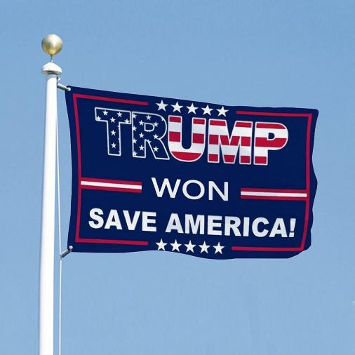 TRUMP WON SAVE AMERICA USA 3x5 Feet 100D Rough Tex Flag