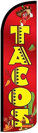 Tacos 11.5'x2.5' Swooper Flag Rough Tex® Knit Feather