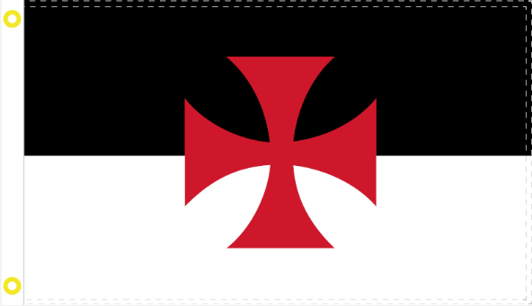 Templar Knights Cross 3'X5' Flag ROUGH TEX® 100D