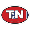 Tennessee Oval Bumper Sticker TN