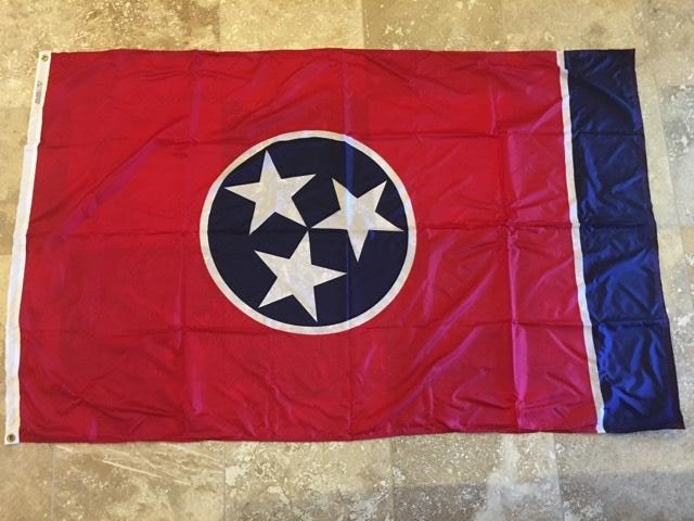 Tennessee 2'x3' Embroidered Flag ROUGH TEX® 600D Cotton