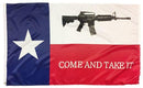 Texas M4 Come and Take It 2x3ft Nylon 150D Flag Rough Tex