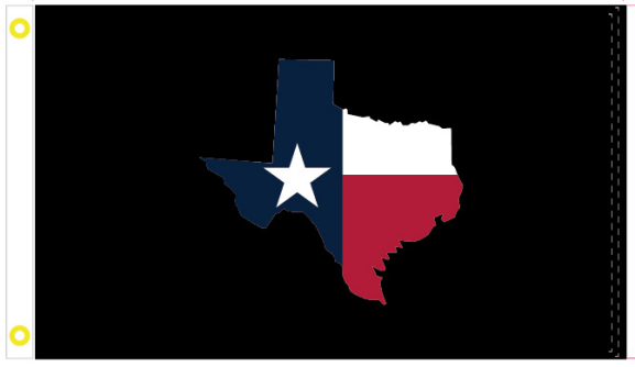 Texas Map Blackout 3'X5' Flag Rough Tex® 100D