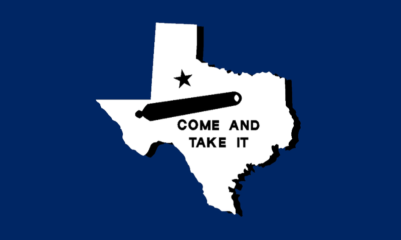 Texas Gonzales Come and Take It Navy Blue 3'X5' Flag ROUGH TEX® 68D