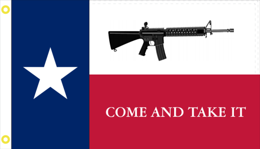 Texas Come and Take It M4 3'x5' Flag ROUGH TEX® 68D Nylon