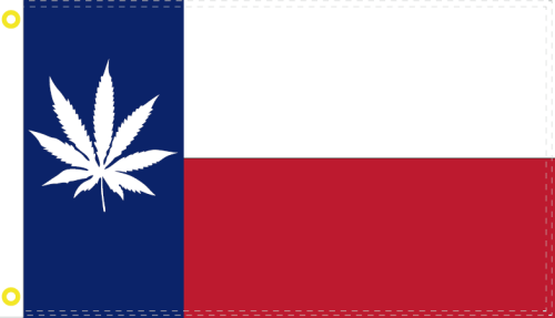 Texas Cannabis Leaf 3'X5' Flag ROUGH TEX® 100D