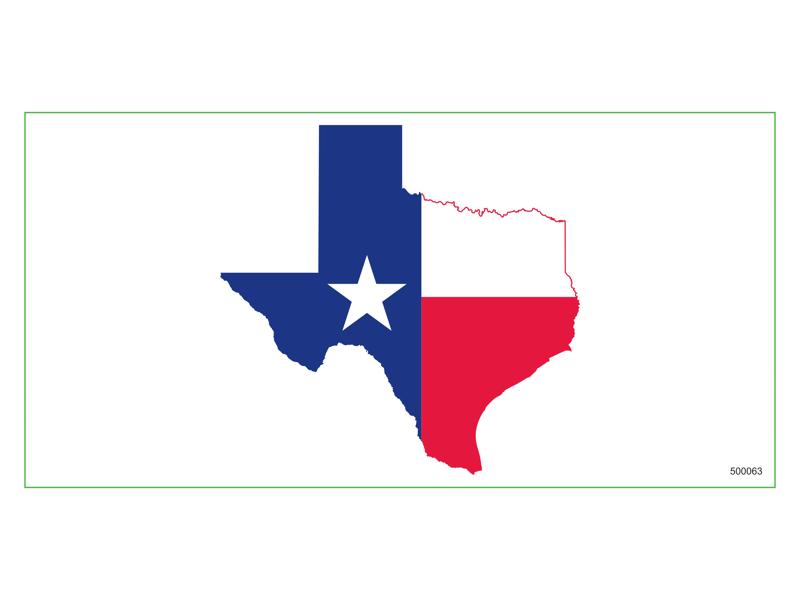Texas State Bumper Sticker Made in USA