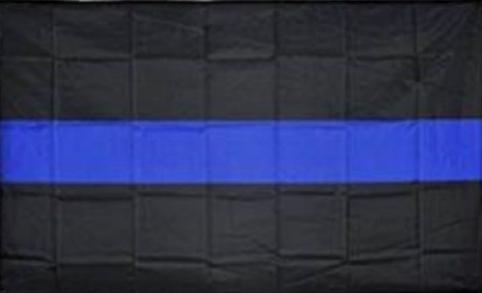 Thin Blue Line 12"x18" Flag With Grommets ROUGH TEX® 100D Police