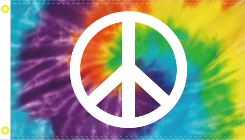 Tie Die Peace 3'X5' Flag ROUGH TEX® 100D