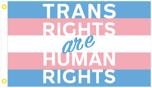 Trans Rights are Human Rights 3'X5' Flag Rough Tex® 100D