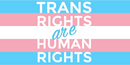Trans Rights Human Rights 12"x18" Flag ROUGH TEX® 100D With Grommets
