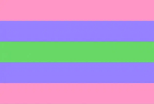 Trigender Pride 4"x6" Desk Stick Flag Rough Tex® 68D